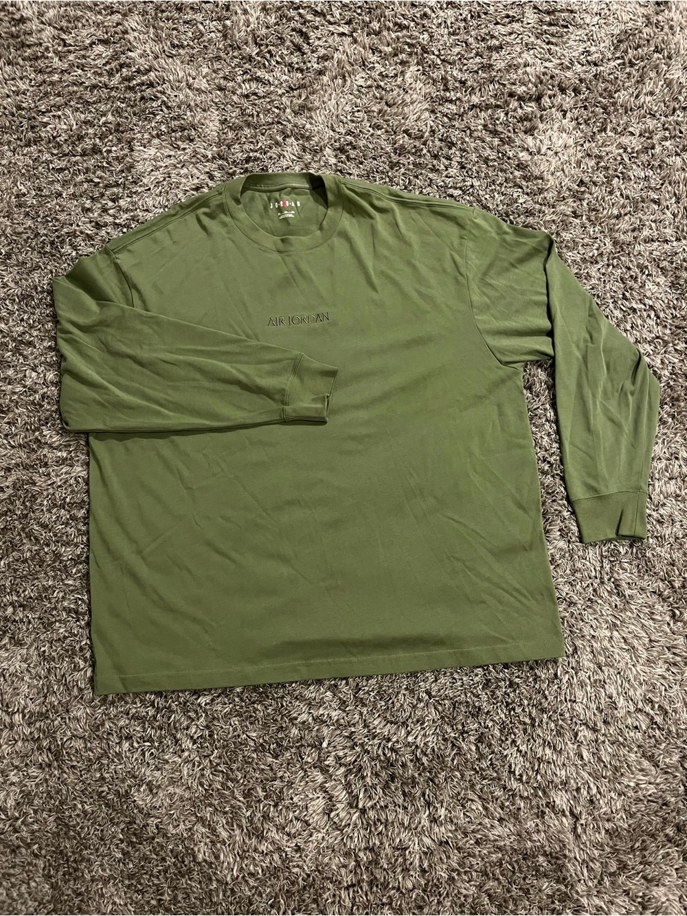 Jordan Olive Long Sleeve Crewneck Shirt